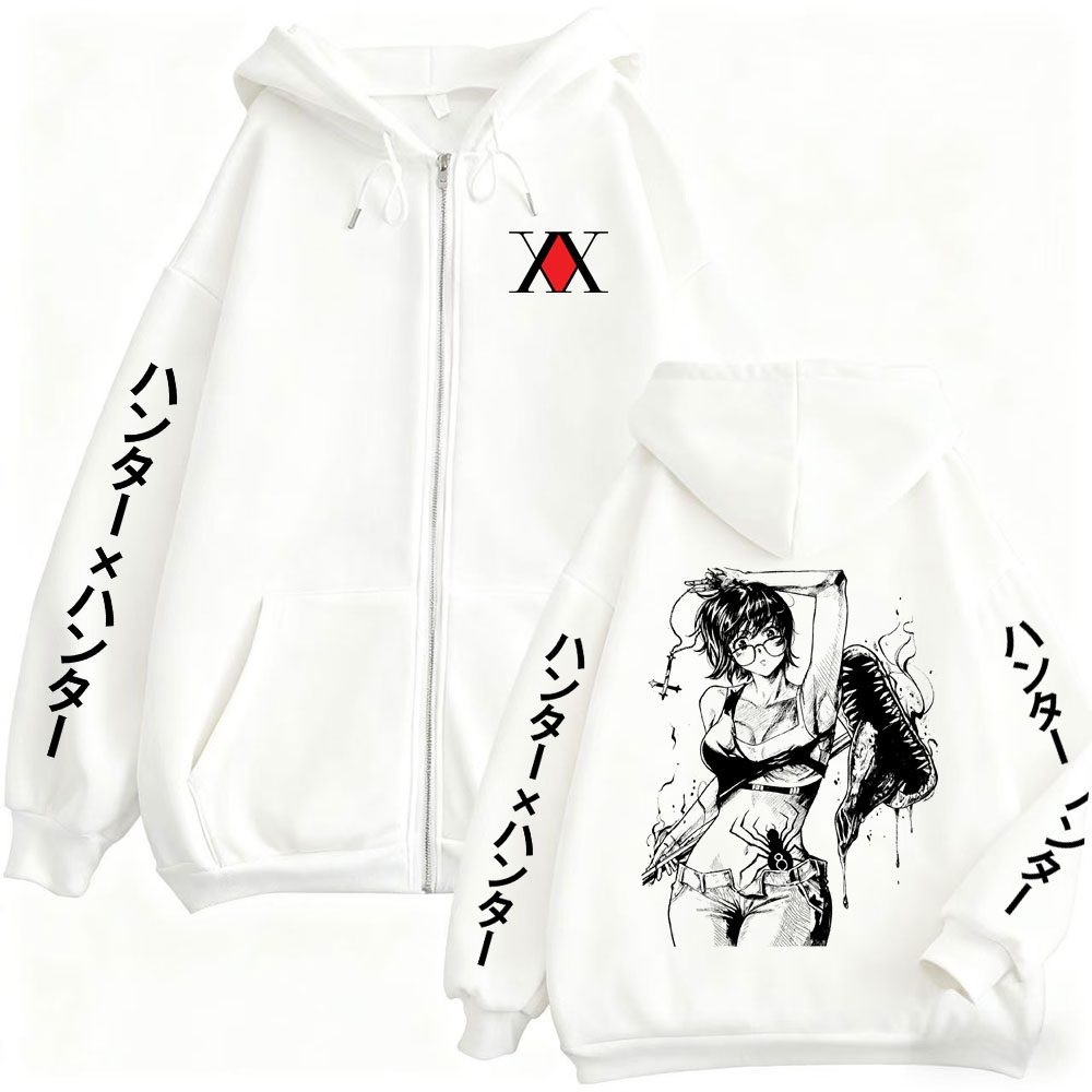 Anime Merch Hoodie - เสื้อฮู้ดซิปอนิเมะ Hunter X Hunter ลายมังงะ Shizuku