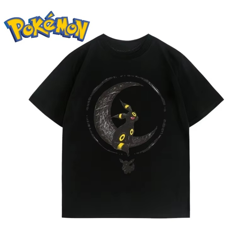 Anime Merchandise Store Japan - เสื้อยืดลายการ์ตูนโปเกมอนอุมเบรออน คอลเลคชั่นฤดูร้อน สไตล์ Y2K ฮาราจูกุ ทรงหลวม