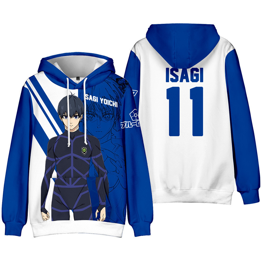Anime Merchandise Hoodie - สินค้าใหม่จากอนิเมะ BLUE LOCK เสื้อฮู้ดแฟชั่นลำลอง