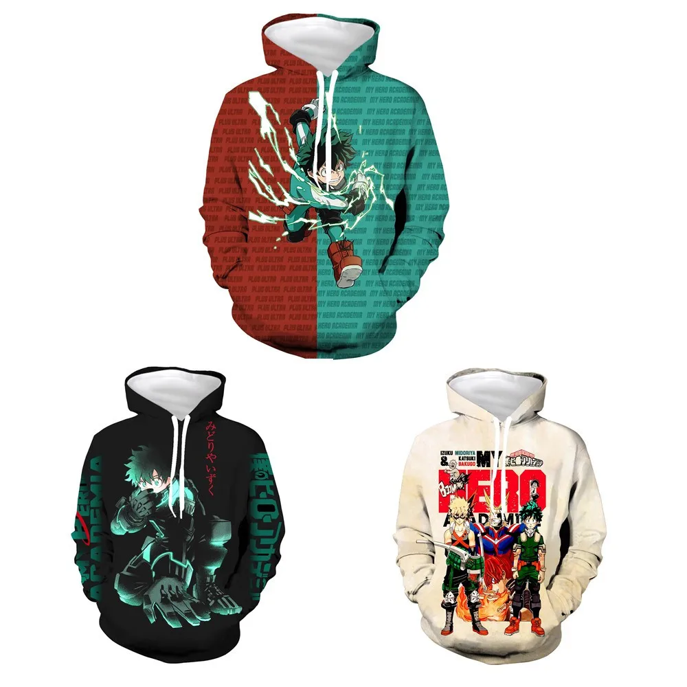 Anime Merchandise Hoodie - ชุดคอสเพลย์ ใหม่ ลายมายฮีโร่ อคาเดเมีย เสื้อฮู้ดพิมพ์ลาย 3