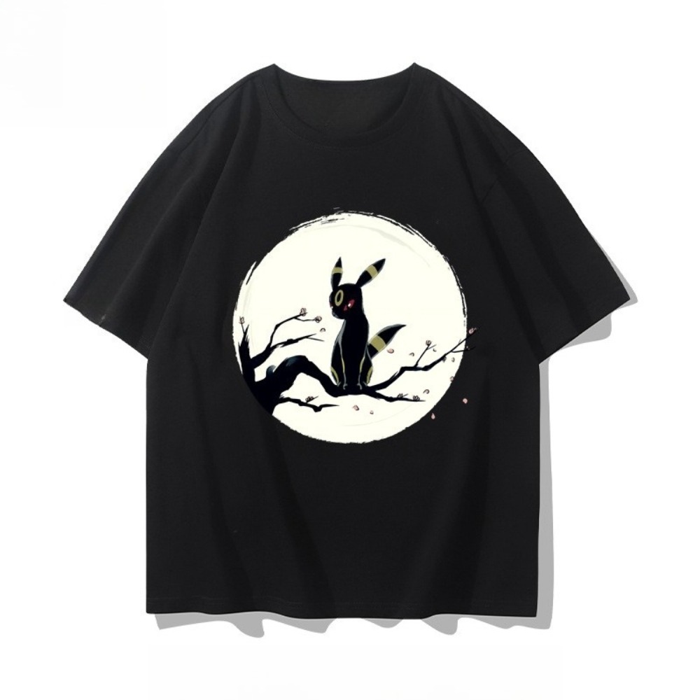 Anime Merchandise Store Japan - เสื้อยืดพิมพ์ลายโปเกมอน อัมเบรออน สำหรับผู้ชายและผู้หญิง รุ่นใหม่ล่าสุดสำหรับฤดูร้อน สไตล์ลำลอง แขนสั้น