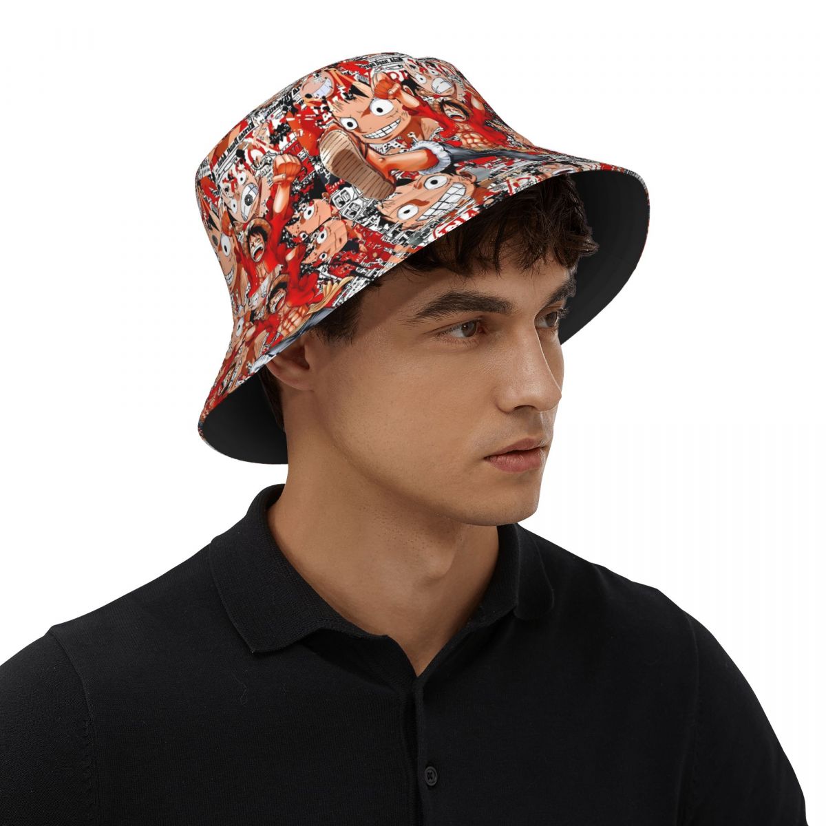 Anime Merchandise For Men - อะนิเมะวันพีช ลูฟี่หมวกฤดูใบไม้ผลิสินค้าหมวกตกปลาสำหรับเดินป่าผู้หญิงผู้ชายหมวกปานามาแบบพับเก็บได้